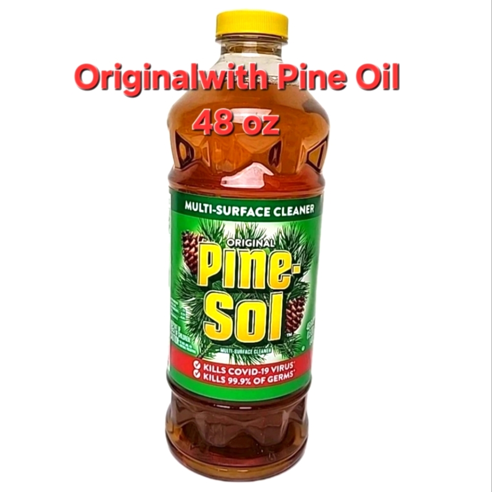 Pine Sol ORIGINAL Formula w/ PINE OIL, Glycolic Acid Multi Surface Cleaner 48 Oz